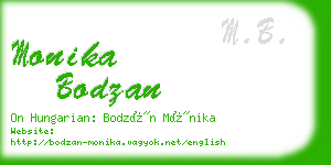 monika bodzan business card